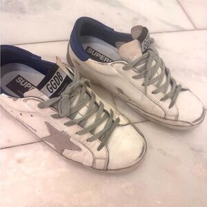 Golden Goose White Superstar Sneakers